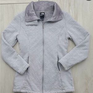 The North Face Women's Light Gray Quilted Ski Jacket